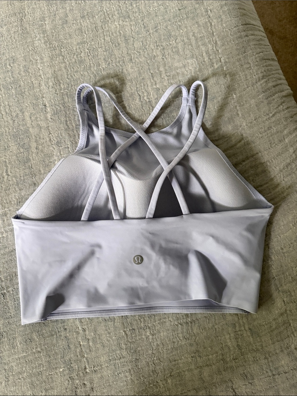 lululemon athletica Light Gray High-Neck Padded Sports Bra - Picture 2 of 2